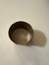 Load image into Gallery viewer, Boho Western Ivory &amp; Gold Thick Bangle
