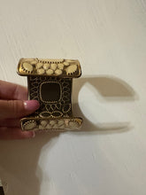 Load image into Gallery viewer, Boho Western Ivory &amp; Gold Thick Bangle
