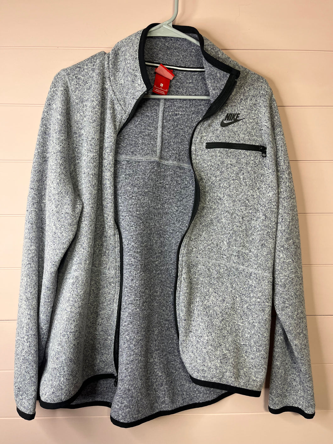 Xl Nike Gray Fleece Zip Up Jacket