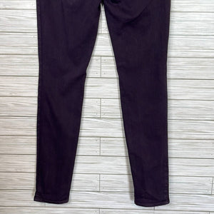 Size 2 Chicos Dark Purple Denim Jeggings Skinny Jeans