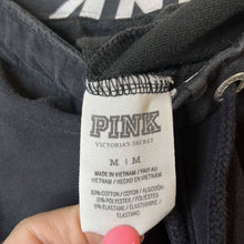 Load image into Gallery viewer, Medium PINK Victoria’s Secret Black Jogger Sweatpants
