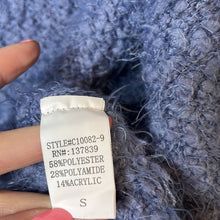 Load image into Gallery viewer, Small Altar’d State Blue Popcorn Knit Fuzzy Cozy Cardigan

