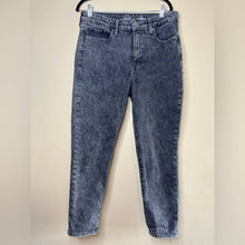 Load image into Gallery viewer, Size 12 Old Navy O.G. Straight High Rise Black Acid Wash Jeans
