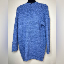 Load image into Gallery viewer, Small Altar’d State Blue Popcorn Knit Fuzzy Cozy Cardigan
