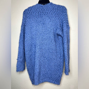 Small Altar’d State Blue Popcorn Knit Fuzzy Cozy Cardigan