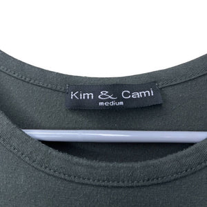 Medium Kim & Cami Olive Green Multi Color Tassel Tank Top