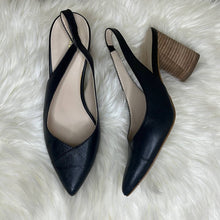 Load image into Gallery viewer, Sz 9.5B Cole Haan Black Cadee Pointed Sling Back Heels Shoes
