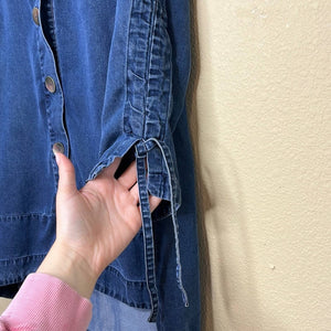 Petite Small Soft Surroundings Petite Denim Button Front Top