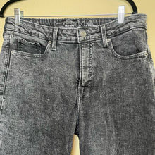 Load image into Gallery viewer, Size 12 Old Navy O.G. Straight High Rise Black Acid Wash Jeans
