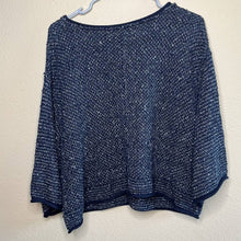 Load image into Gallery viewer, Small Free People Under Your Spell Navy Oversized Chunky Crop Sweater Top
