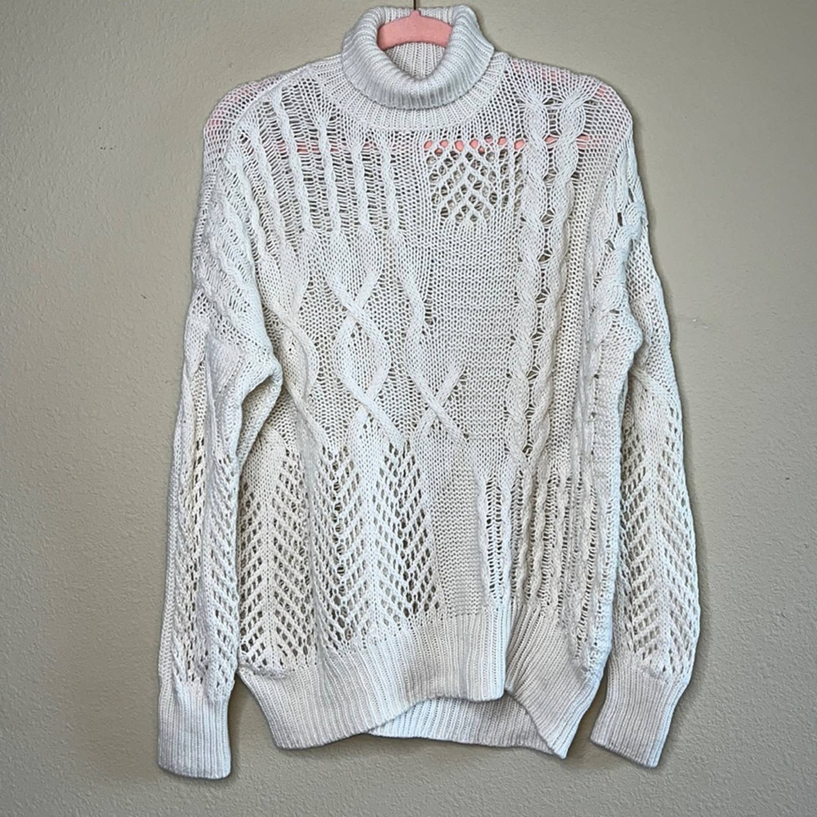 Cable Knit Turtle Neck Sweater