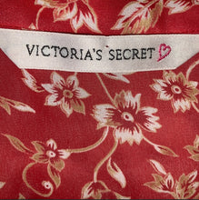 Load image into Gallery viewer, Vintage Victorias Secret Y2K Red Floral Crop Top Button Up
