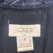 Load image into Gallery viewer, J. Crew Black &amp; Gray Plaid quilted puffer vest
