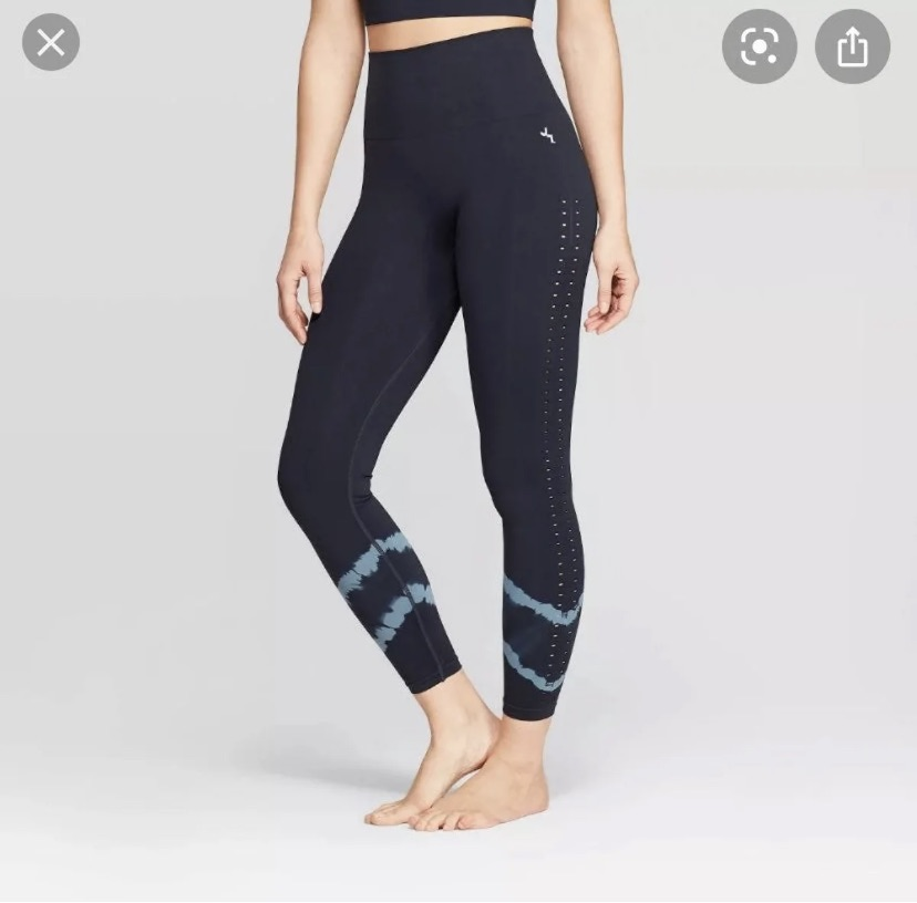 Joylab Black Blue Tie Dye High Waisted Leggings Thrifty Babes