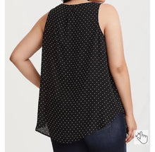Load image into Gallery viewer, Torrid Black and White Polka Dot Sheer Tank
