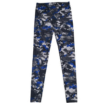 Load image into Gallery viewer, Fabletics | Black Blue Gray Camo Print High Waisted Leggings
