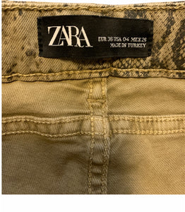 Zara | Snake Print Skinny Jeans