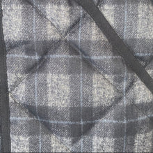 Load image into Gallery viewer, J. Crew Black &amp; Gray Plaid quilted puffer vest
