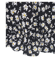 Load image into Gallery viewer, Small H&amp;M Black Daisy Floral Smock Crop Top
