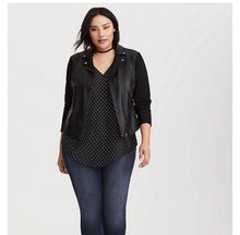 Load image into Gallery viewer, Torrid Black and White Polka Dot Sheer Tank
