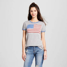 Load image into Gallery viewer, XL Zoe + Liv United States Flag Patriotic Fourth of July Tee
