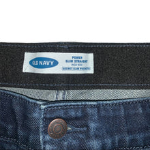 Load image into Gallery viewer, Size 30 Old Navy NWT Power Slim Straight High Rise Distressed Jeans
