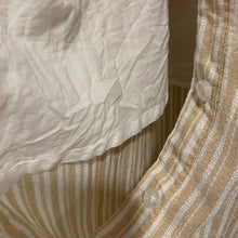 Load image into Gallery viewer, Medium En Creme Tan &amp; White Striped Button Up Dress
