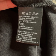 Load image into Gallery viewer, Small Urban Outfitters Black Linen Puff Sleeve V-Neck Button Shirt
