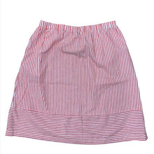 Load image into Gallery viewer, Large J. Crew Red &amp; White Striped cotton-linen midi skirt
