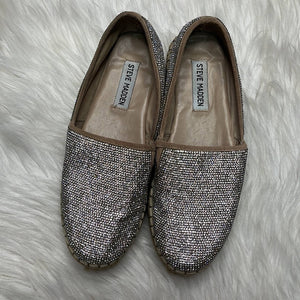 Sz 7 Steve Madden Alexia Crystal Platform Espadrille Slip On Shoes