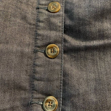 Load image into Gallery viewer, Size 6 Pilcro &amp; The Letterpress Dark Wash High Rise Denim Button Skirt

