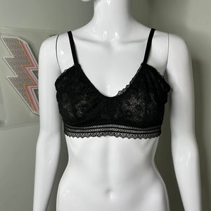 Size Large Victoria’s Secret Black Lace Trimmed Bralette