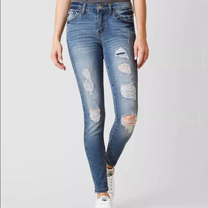 Size 29 Kancan Mid-Rise Skinny Stretch Jeans