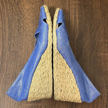 Load image into Gallery viewer, Sz 7 Ralph Lauren Cecilia Periwinkle Blue Espadrille Wedge Sandals
