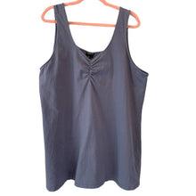 Load image into Gallery viewer, Size 5 XL Torrid GREY RUCHED V-NECK FOXY TANK
