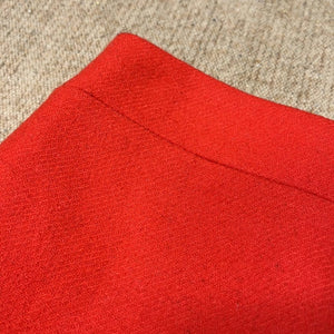 Size 8 J. Crew Bright Red Wool Pencil Skirt