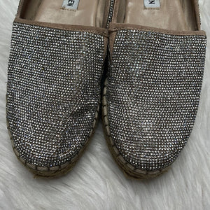 Sz 7 Steve Madden Alexia Crystal Platform Espadrille Slip On Shoes