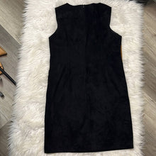 Load image into Gallery viewer, Large Chicos Black Sleeveless Neutral Color Block Suede Leather Dress
