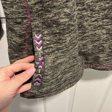 Load image into Gallery viewer, Kids XXL Cruel Girl Kids Western Gray Purple Tribal Print Quarter Zip Pull Over Jacket
