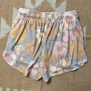 Size Medium Wild Fable Peach Pink Gray Floral Side Split Shorts