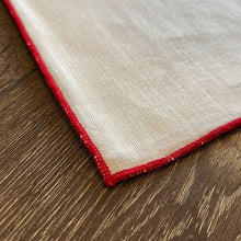 Load image into Gallery viewer, Vintage Red &amp; Ivory Cloth Napkins
