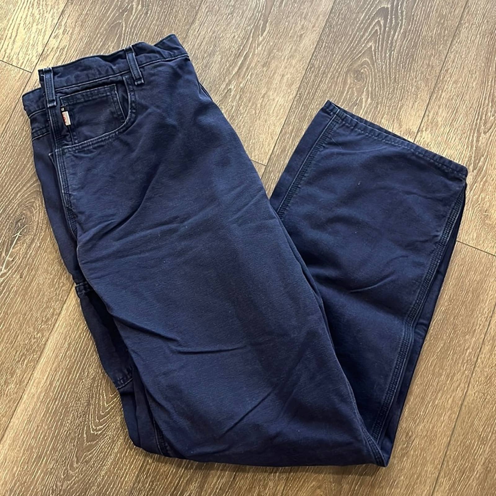 Plus size navy 2024 blue work pants