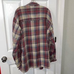 Extra Large Levi’s Mens Red Plaid Thick Flannel Button Up Shirt