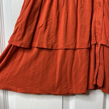 Load image into Gallery viewer, Size Medium Torrid Burnt Orange SUPER SOFT BUTTON-FRONT TIERED BABYDOLL TOP
