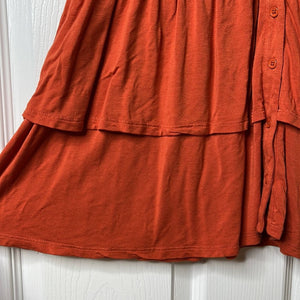 Size Medium Torrid Burnt Orange SUPER SOFT BUTTON-FRONT TIERED BABYDOLL TOP