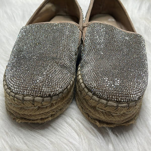 Sz 7 Steve Madden Alexia Crystal Platform Espadrille Slip On Shoes