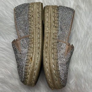 Sz 7 Steve Madden Alexia Crystal Platform Espadrille Slip On Shoes