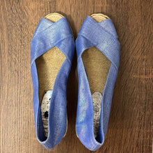 Load image into Gallery viewer, Sz 7 Ralph Lauren Cecilia Periwinkle Blue Espadrille Wedge Sandals
