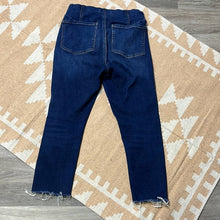 Load image into Gallery viewer, Size 30 We The Free Dark Wash High Rise Raw Hem Frayed Skinny Jegging Jeans
