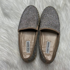 Sz 7 Steve Madden Alexia Crystal Platform Espadrille Slip On Shoes